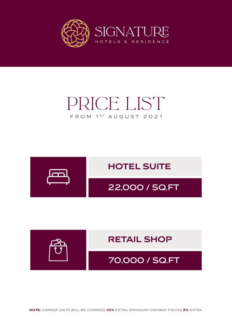 Price List Signature Hotels